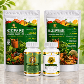 The Core Plus One Collection (Pack of 4) Power 88 (Food)Parsley,Ginko,Vegetable Powder, SBS (Food)Turmeric Vegetable Powder, Super Drink x 2(Food)Soy Vegetable Powder - Koso Med LLC