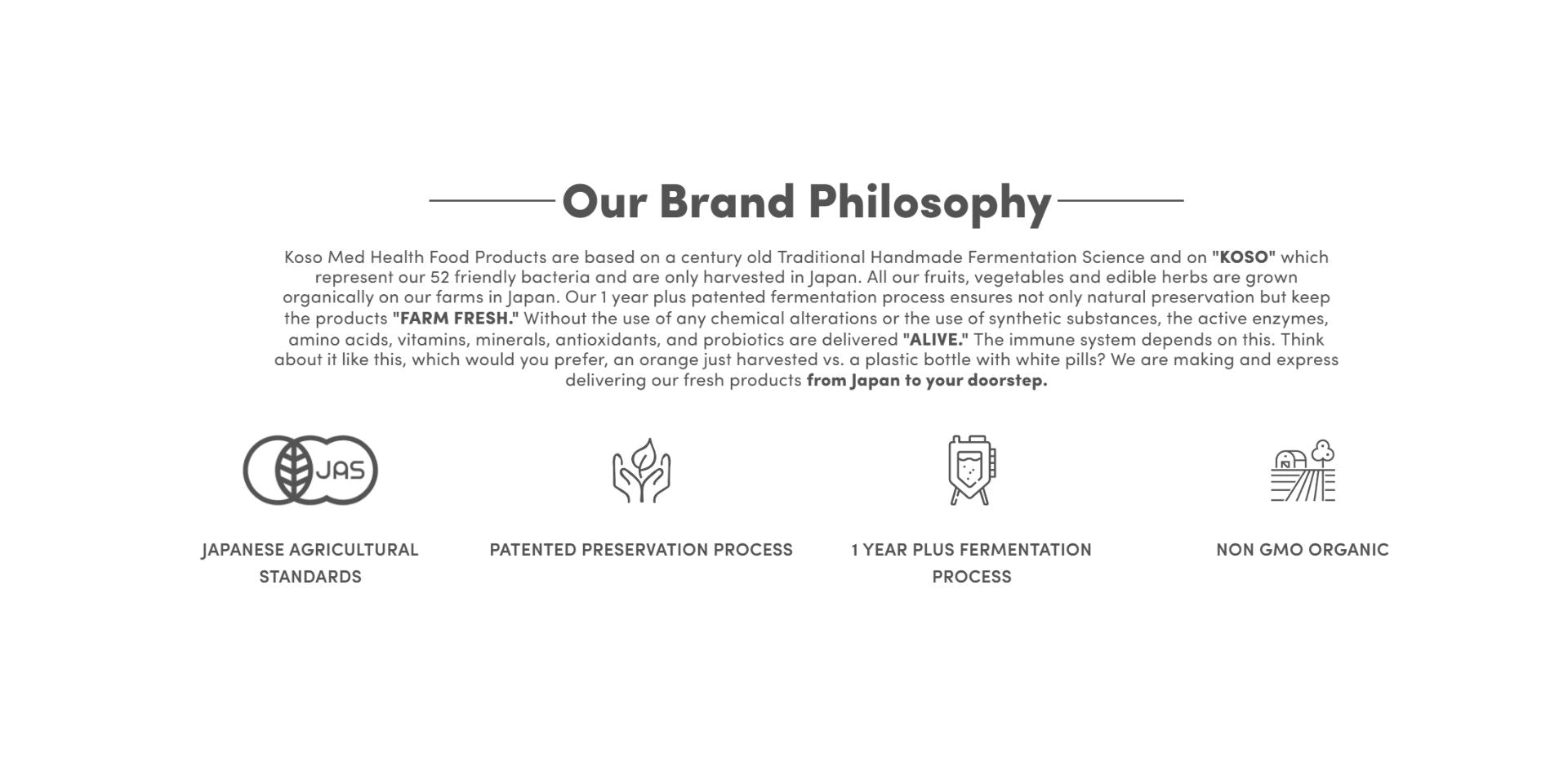 Koso Med Our brand philosophy