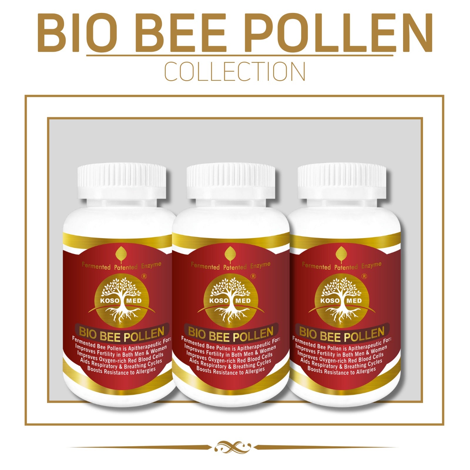 Bee Pollen Collection (Pack of 3)(Food)Bee Pollen Vegetable Powder