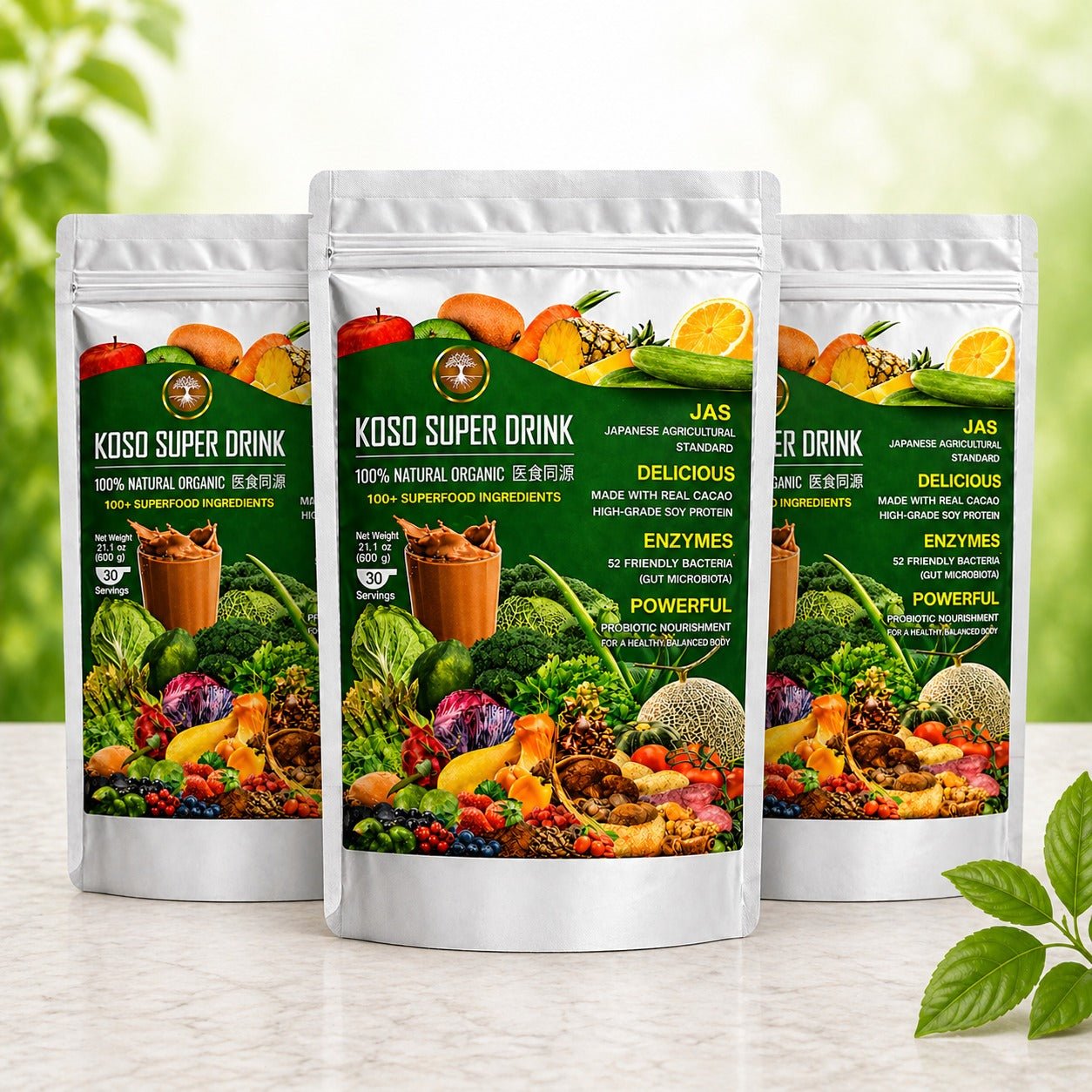 Super Drink Collection (Pack of 3) (Food) Soy Vegetable Powder - Koso Med LLC