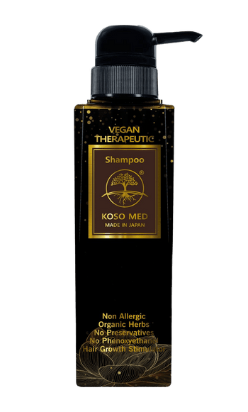 Koso Med's vegan therapeutic shampoo product photo
